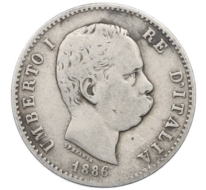 Монета 1 лира 1886 года R Италия (Артикул: M2-87744) — Фото №1