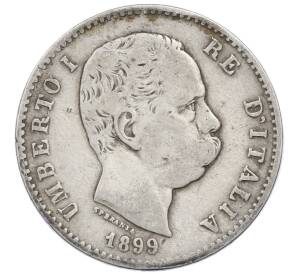 1 лира 1899 года R Италия — Фото №1