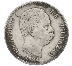 1 лира 1899 года R Италия — Фото №1