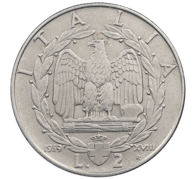 Монета 2 лиры 1939 года Италия (Артикул: M2-87781) — Фото №1