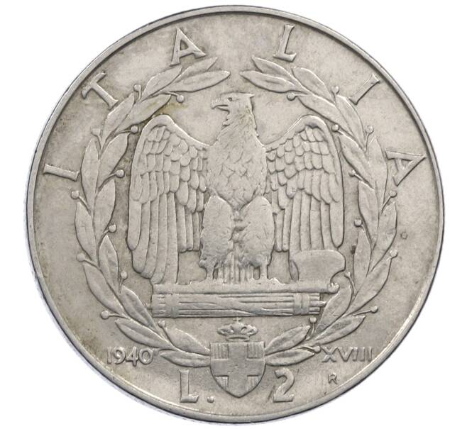Монета 2 лиры 1940 года Италия (Артикул: M2-87783) — Фото №1