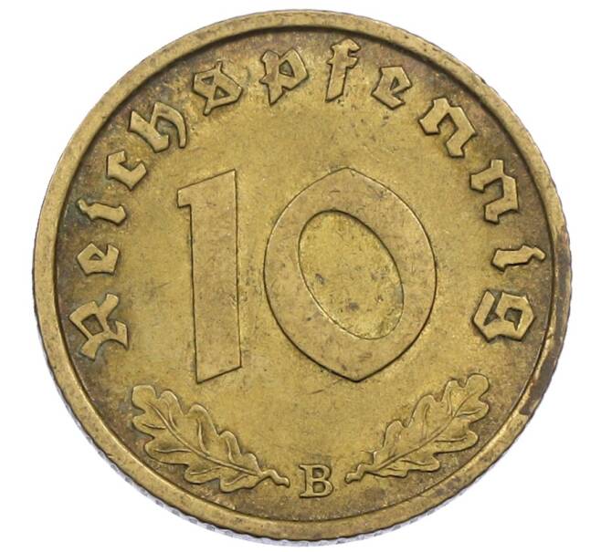 Монета 10 рейхспфеннигов 1939 года B Германия (Артикул: M2-87890) — Фото №2