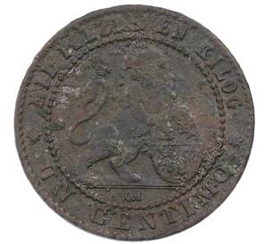 1 сентимо 1870 года Испания — Фото №2