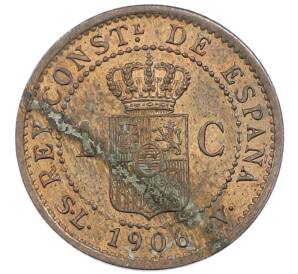 1 сентимо 1906 года Испания — Фото №1
