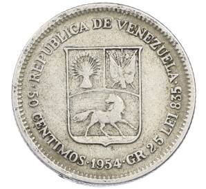 50 сентимо 1954 года Венесуэла — Фото №1