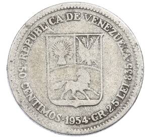 50 сентимо 1954 года Венесуэла — Фото №1