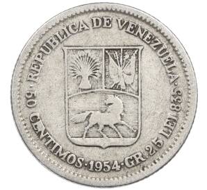 50 сентимо 1954 года Венесуэла — Фото №1