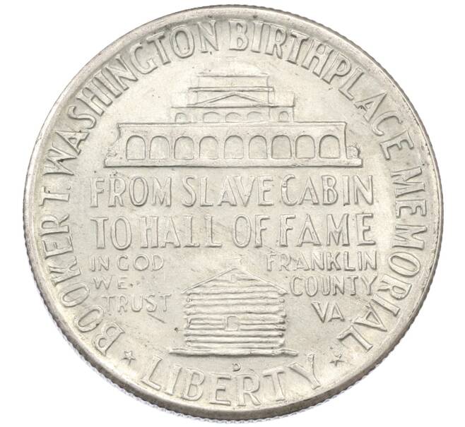 Монета 1/2 доллара (50 центов) 1946 года США D «Букер Талиафер Вашингтон» (Артикул: M2-87967) — Фото №2