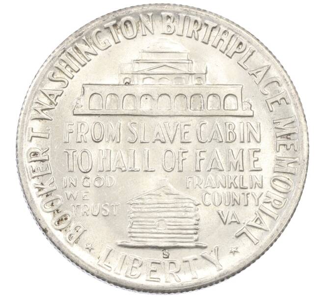 Монета 1/2 доллара (50 центов) 1950 года США S «Букер Талиафер Вашингтон» (Артикул: M2-87971) — Фото №2