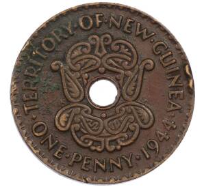 1 пенни 1944 года Британская Новая Гвинея — Фото №1