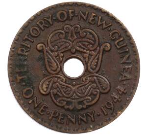1 пенни 1944 года Британская Новая Гвинея — Фото №1