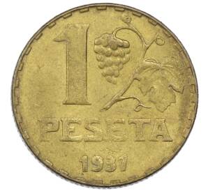 1 песета 1937 года Испания — Фото №1