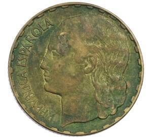 1 песета 1937 года Испания — Фото №2