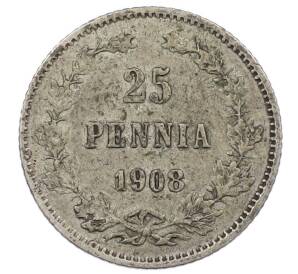 25 пенни 1908 года Русская Финляндия — Фото №1