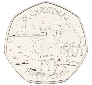 50 пенсов 2022 года Гибралтар «Рождество» — Фото №1