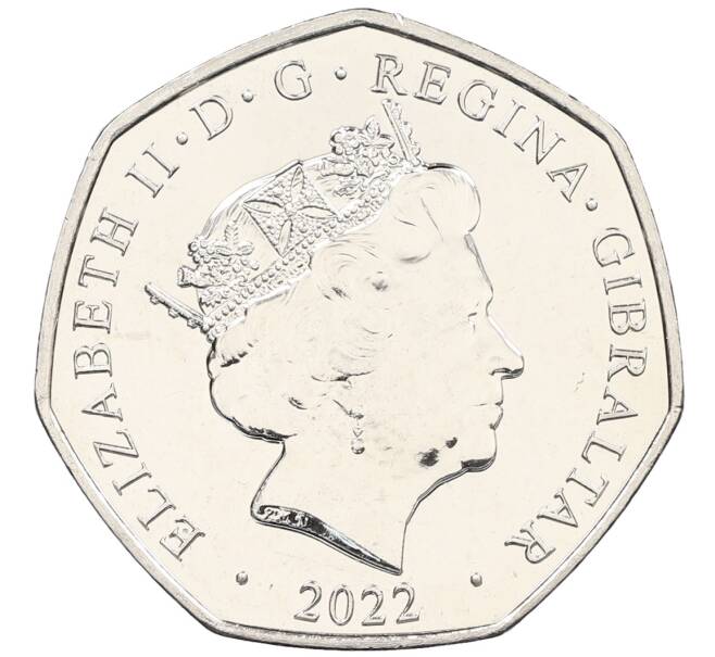 Монета 50 пенсов 2022 года Гибралтар «Рождество» (Артикул: M2-88138) — Фото №2