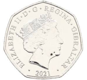 50 пенсов 2021 года Гибралтар «Рождество» — Фото №2