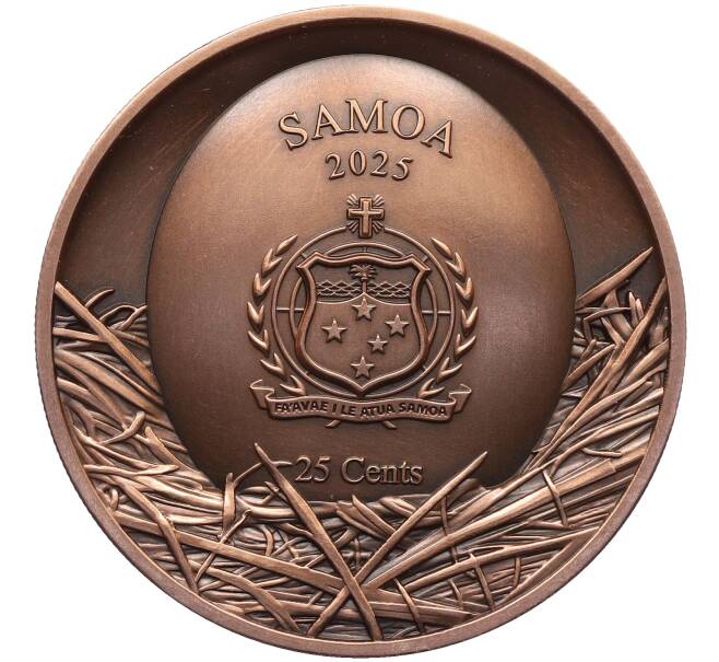 Монета 25 центов 2025 года Самоа «Болотная сова» (Артикул: M2-88152) — Фото №2