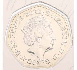 50 пенсов 2022 года Великобритания «Винни-Пух и друзья — Иа-Иа» (в буклете) — Фото №2