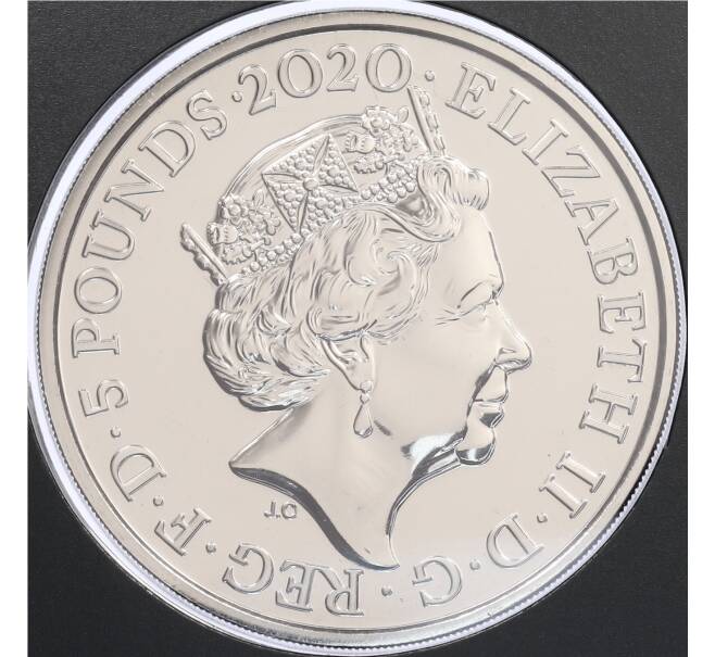 Монета 5 фунтов 2020 года Великобритания «Джеймс Бонд агент 007 — 07 Pay Attention 007» (в буклете) (Артикул: M2-88176) — Фото №2