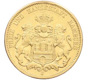20 марок 1878 года Германия (Гамбург) — Фото №1