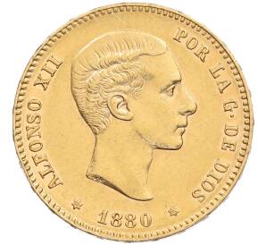 25 песет 1880 года Испания — Фото №1