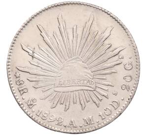 8 реалов 1892 года Мексика — Фото №1