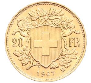 20 франков 1947 года Швейцария — Фото №1