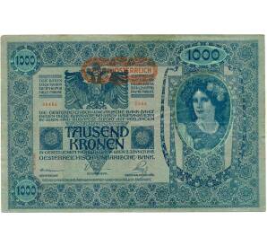 1000 крон 1919 года Австрия (Надпечатка на 1000 крон 1902 года) — Фото №1