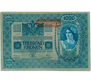 1000 крон 1919 года Австрия (Надпечатка на 1000 крон 1902 года) — Фото №1