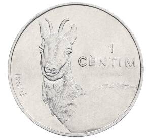 1 сентим 2002 года Андорра «Пиренейская серна» — Фото №1