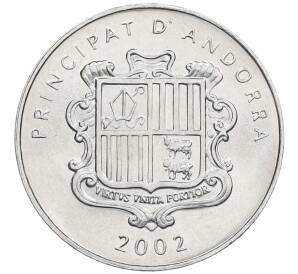 1 сентим 2002 года Андорра «Пиренейская серна» — Фото №2