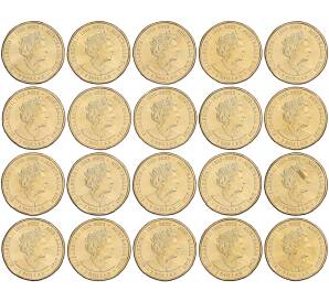 Набор из 20 монет 1 доллар 2023 года Австралия «Австралийская футбольная лига» (в буклете) — Фото №2