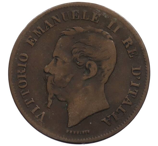 Монета 5 чентезимо 1861 года М Италия (Артикул: M2-88351) — Фото №2