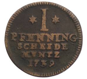 1 пфенниг 1739 года Брауншвейг-Люнебург — Фото №2