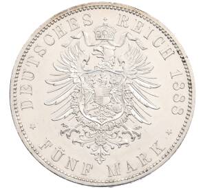 5 марок 1888 года Германия (Пруссия — Фридрих III) — Фото №2