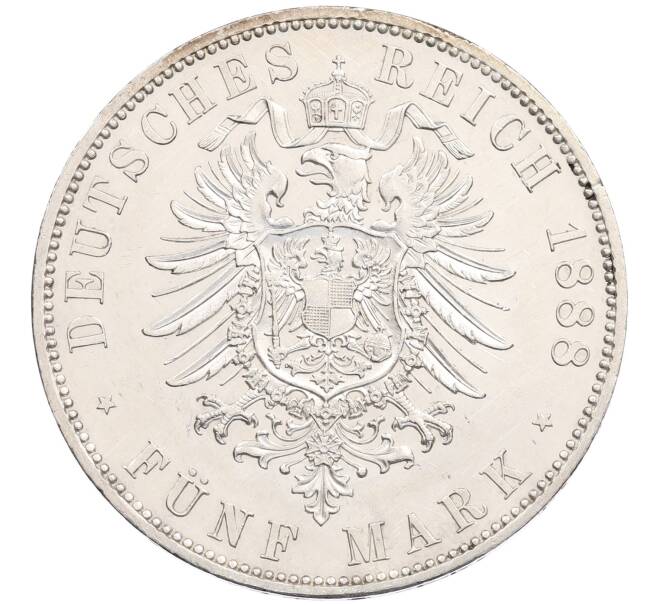 Монета 5 марок 1888 года Германия (Пруссия — Фридрих III) (Артикул: M2-88358) — Фото №2
