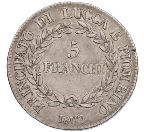 5 франков 1807 года Лукка и Пьомбиньо — Фото №2