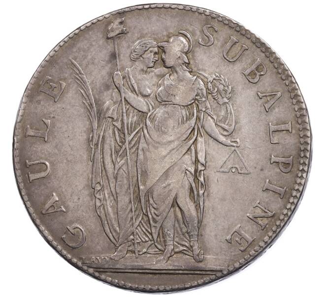 Монета 5 франков 1801 года (LAN 10) Пьемонт (Субальпийская республика) (Артикул: M2-88361) — Фото №1