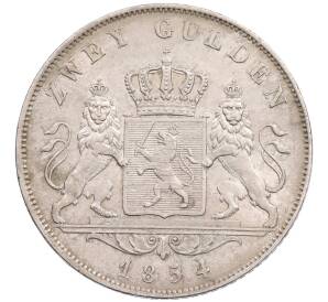 2 гульдена 1854 года Гессен-Дармштадт — Фото №2