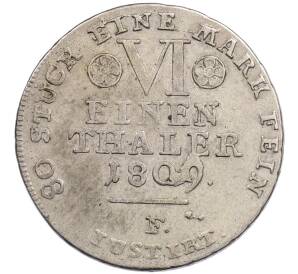 1/6 талера 1809 года Вестфалия — Фото №1