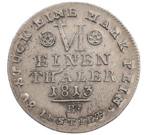 1/6 талера 1813 года Вестфалия — Фото №1