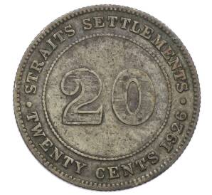 20 центов 1926 года Стрейтс Сетлментс — Фото №1