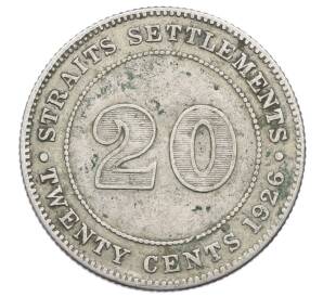 20 центов 1926 года Стрейтс Сетлментс — Фото №1