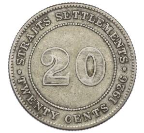 20 центов 1926 года Стрейтс Сетлментс — Фото №1