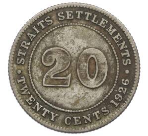 20 центов 1926 года Стрейтс Сетлментс — Фото №1