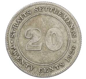 20 центов 1926 года Стрейтс Сетлментс — Фото №1