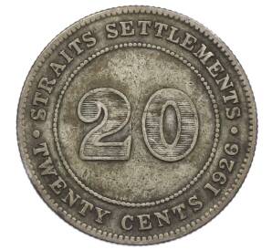 20 центов 1926 года Стрейтс Сетлментс — Фото №1