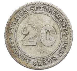 20 центов 1926 года Стрейтс Сетлментс — Фото №1