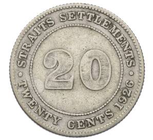 20 центов 1926 года Стрейтс Сетлментс — Фото №1